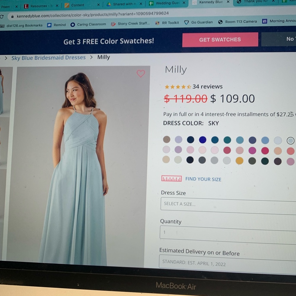 Birdy Grey Sky Bridesmaid Dress
